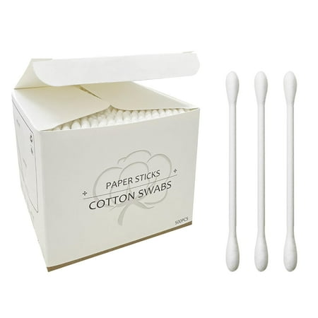 Cotton Swabs with Paper Sticks Double Round Cotton Buds for Beauty & Personal Care Cotton Swabs with Paper Sticks Double Round Cotton Buds for Beauty & Personal Care