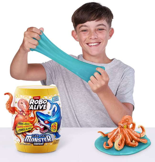 Robo Alive Deep Sea Monster SHARK & OCTOPUS 2-Pack Set