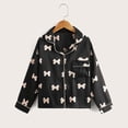 thumbnail image 6 of Vividxx Girls Pajamas Set Children's Autumn Imitation Silk Color Ding Long Sleeve Girls Home Wear Two Piece Children's Suit 6-7 Years, 6 of 9