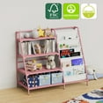 thumbnail image 4 of Metal Kids Bookshelf & Toy Organizer - Montessori Toddler Book Rack, Baby Sling Shelf Nursery Playroom Storage - Space-Saving Display Shelf for Classroom Library Boys Girls, 4 of 11