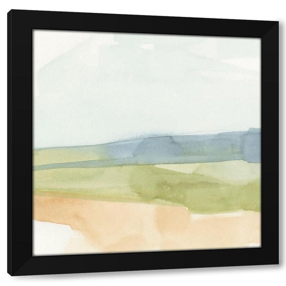 Emma Caroline 12x12 Black Modern Wood Framed Wall Art Titled - Pastel Slopes I