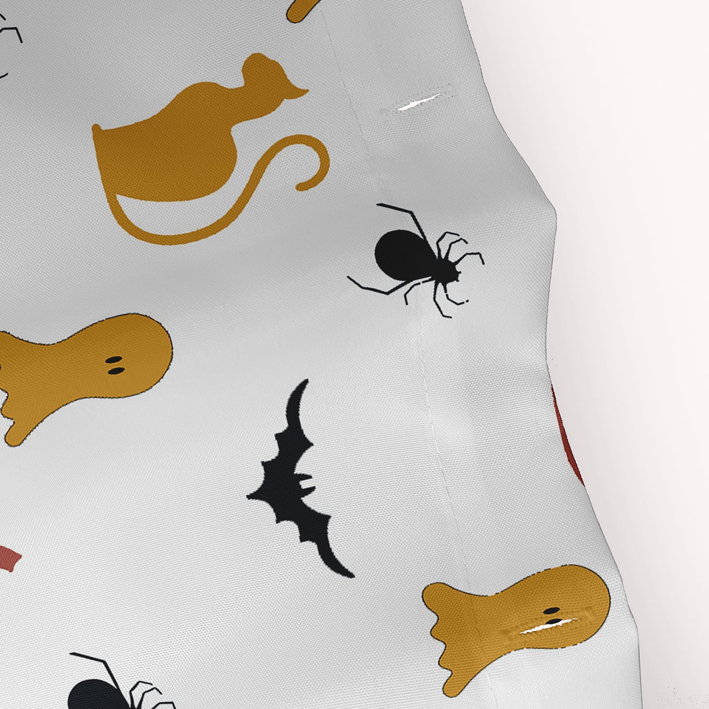 Simply Daisy 70" W x 73" L Halloween Halloween Critters Polyester Shower Curtain, Golden Mustard [1 Ct]