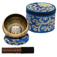 thumbnail image 1 of Juego de cuencos para cantar Wish Well, hechos a mano en Nepal, tibetanos, con funda, 1 of 7