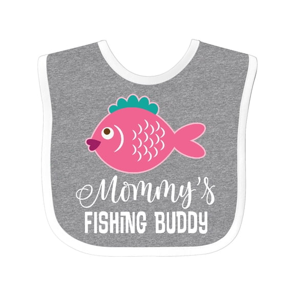 Inktastic Mommys Fishing Buddy Girls Girls Baby Bib