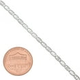 thumbnail image 2 of 2.3mm Rhodium Plated Flat Mariner Chain Link Bracelet, 7 inches, 2 of 7