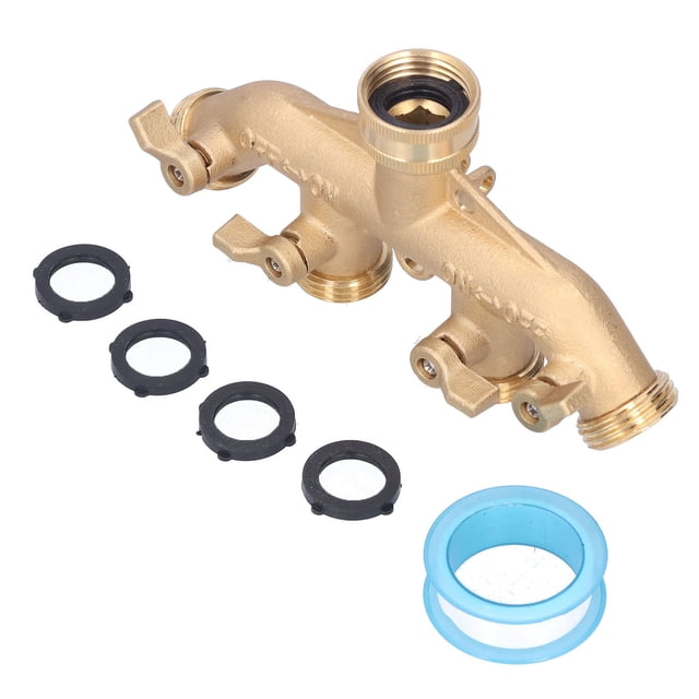 Divisor de agua para jardín, divisor de manguera, conector de 4 vías, divisor de grifo, calidad de nivel superior VoborMX herramienta