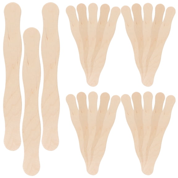 ORDDIART Craft Popsicle Sticks Natural Wood Color 50Pcs 8.1X1In