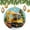 Pattern-2, variant on Construction Excavator Christmas Ornament Christmas Construction Truck Keepsake Ceramic Ornament Holiday Ornament for Home Christmas Tree Decor Housewarming Gift
