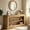 Light Brown, variant on Fnova 63" Farmhouse Console Table, Entertainment Center TV Stand with Open Storage, Narrow Sofa Table for Living Room, Bedroom, Hallway, Foyer