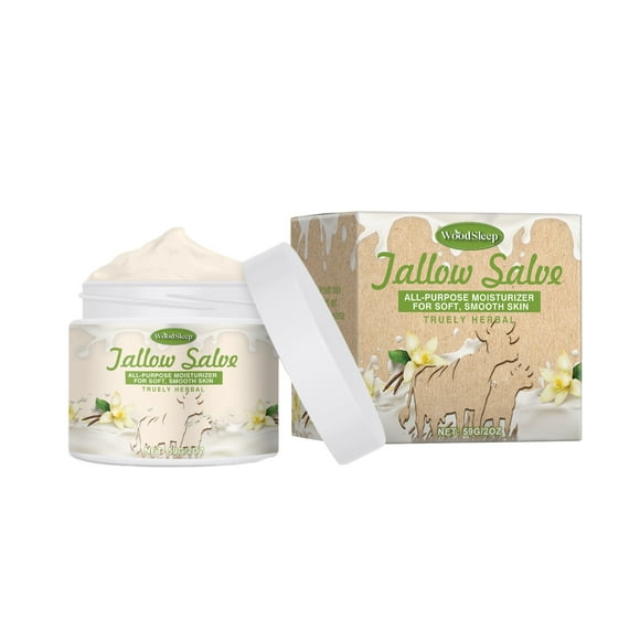 Giunmcul Grass Fed Beef Tallow Balm with Moisturizing Cream for Soft Moisturizer 59g Hydrating Brightening Suitable for Combination Skin