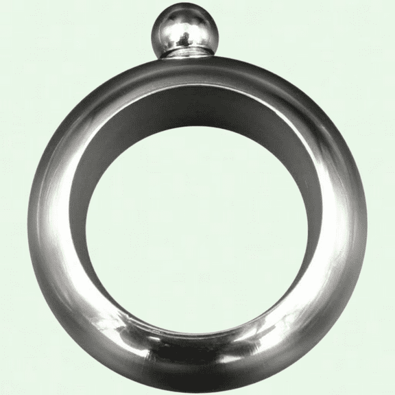 Bracelet Flasks for Women/Men, 3.5oz Stainless Steel Hip Flask for Whiskey/Alcohol (Silver)