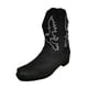 thumbnail image 1 of Oucaili - Botas vaqueras para mujer, estilo retro, bordadas, a media pantorrilla, punta cuadrada, botas vaqueras, 1 of 4