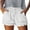 White, variant on WAYUTE Womens Shorts Jeans Denim Bandage Pocket Bottom Tassel Casual Pants Shorts Female Pants