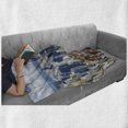 thumbnail image 6 of Modern Soft Flannel Fleece Blanket, Aerial View of Manhattan Skyline High Skyscrapers Business Center USA Landscape, Cozy Plush for Indoor and Outdoor Use, 50" x 70", Pale Blue Grey, by Ambesonne, 6 of 6