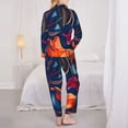 thumbnail image 6 of Wukai Tropical Flower Print Women's Pajama Set - Soft Long Sleeve Sleepwear for Comfort and Style-Small, 6 of 9