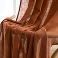 thumbnail image 5 of TianQi Terracotta Linen Curtains 84 Inch Length 2 Panels Set for Bedroom Living Room, Soft Thick Linen Textured Window Drapes Burnt Orange Rust Fall Boho Decor Semi Sheer Light Filtering Grommet, 5 of 5