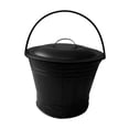 thumbnail image 3 of Cubo de cenizas de metal resistente y resistente al , color negro, accesorios para chimeneas, cubo para fogatas al libre, hogar, interior, 3 of 10