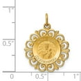 thumbnail image 2 of FJC Finejewelers 14 kt Yellow Gold Matka Boska Medal Charm 23 x 18 mm, 2 of 6