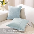 thumbnail image 2 of JIATER Pack of 2 Throw Pillow Covers 18x18,Chenille Decorative Couch Pillow Covers,Light Blue, 2 of 6