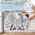 thumbnail image 5 of Grey Christmas Cabinet Curtain 28"Wx51"L,Dustproof Storage Cabinet Curtain with Self Adhesive Tape,Gnomes Xmas Snowflake Gifts Winter Tall Pantry Cover Drape for Kitchen,Laundry Room,Utility Closet, 5 of 9