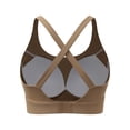 thumbnail image 4 of WXLWZYWL Women's Solid Sports Bra Crisscross Backless Workout Top Running Quick Dry Yoga Fitness Underwear, 4 of 5