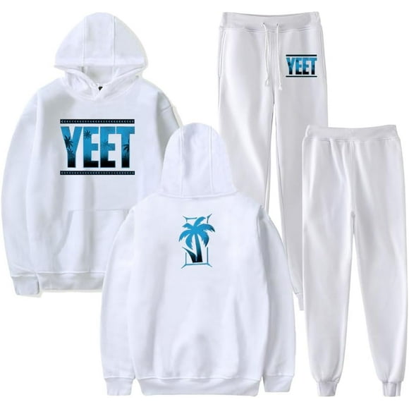 Jey Uso Yeet Ensemble d'Automne Chandails à Capuchon Vêtements de Sport Pantalon à Capuche à Bande à la Cheville Ensemble Deux Pièces
