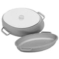 thumbnail image 3 of Biol Aluminum Covered Oval Roaster with Lid - Roaster High Dome (4.2-qt (4 L)), 3 of 5