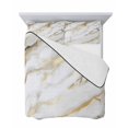 thumbnail image 7 of Modern White Gold King Size Down Alternative Comforter, Lightweight Comforter Quilt Bedding Set with Pillow Shams Abstract Marble Geometric All Seasons Bed Comforter Duvet Insert 96"x106", 7 of 7