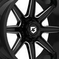 thumbnail image 2 of 1 X Gear Off Road 765BM 20X12 8X180 124.3 Hub -44 Offset Black Wheel Rim, 2 of 3