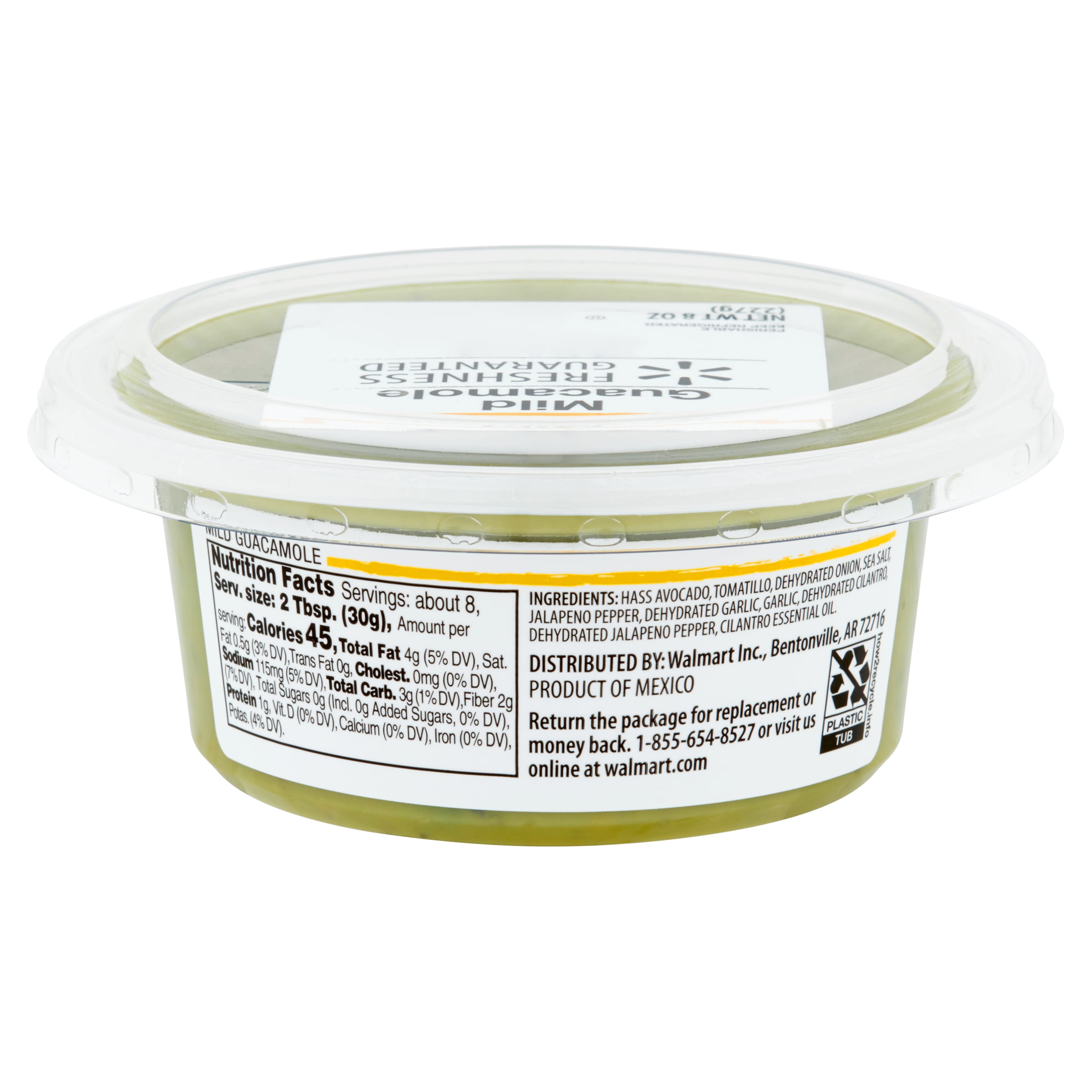 Freshness Guaranteed Mild Guacamole, 8 oz Tub
