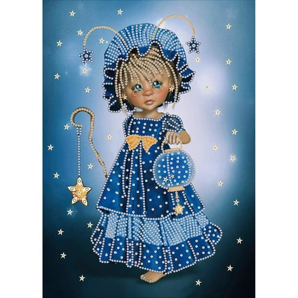 Cuadros Decorativos Kit de pintura de diamantes Girl Elf Sprite 5D Regalo de imagen de diamantes de imitación especial parcial Ehuebsd Nuevos Originales