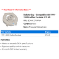 thumbnail image 2 of Radiator Cap - Compatible with 1999 - 2000 Cadillac Escalade 5.7L V8, 2 of 2
