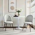 thumbnail image 3 of Homy Casa Dining Chair Set of 2, Upholstered Kitchen Nook Chairs for Small Dining Spaces, Beige, 3 of 13