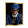 thumbnail image 2 of Designart "Berber Portrait in the Atlas Arabic I" People Framed Wall Art - Global Blue African Tribal Hallway Framed Wall Art Decor, 2 of 6