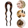 thumbnail image 3 of Unique Bargains 1 Pc Hair Pin U-shaped Hair Accessories 5.12"x1.57" Brown Dark Brown, 3 of 5