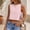 Pink, variant on Womens Side Tie Cropped Tank Tops Summer Soft Casual Oversized Sleeveless Shirts Trendy Loose Fit Lightweight High Neck Boxy Basic Tees Daily Beach Wear, White S