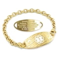 thumbnail image 1 of MedicEngraved Yellow Gold Stainless Steel Custom Medical Alert Bracelet - 5mm Oval Link, 1 of 7