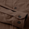 thumbnail image 4 of Jalioing Mens Corduroy Jacket Vintage Casual Long Sleeve Collared Button Down Jacket Business Fashion Solid Outerwear, 4 of 8
