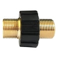 thumbnail image 1 of Conector rápido de manguera, adaptador de lavadora a presión doble macho M22 x 1,5 compatible con manguera de lavadora a presión Karcher, Karcher HD y HD (diámetro 14 mm), 1 of 5