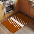 thumbnail image 3 of Burnt Orange White Stripe Entryway Rug 2x3 Area Rug Washable Indoor Doormat Small Bathroom Rugs Low Pile Accent Throw Rugs Modern Rustic Vertical Striped Floor Carpet for Kitchen Bedroom Entrance, 3 of 9
