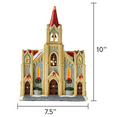 thumbnail image 2 of Christmas Village Light-Up Multicolor Porcelain Church, 10 in, by Holiday Time, 2 of 6