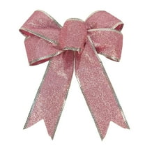 Soumake Frosted Shiny Wired Tied DIY Christmas Bow Xmas Tree Ribbon Bowknot Pendant Gift Box Decor Party Supplies