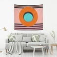 thumbnail image 2 of Yayeee Tapestry Wall Hanging for Bedroom 90" x 60" Living Room Home Wall Art Decor, Orange Circle, 2 of 7