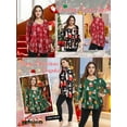 thumbnail image 5 of CRAYNER 3/4 Sleeve T-Shirts for Womens Casual V-Neck Christmas Tunic Tops Loose Fit Basic Tees Blouses Lightweight Pullover with Pocket, 5 of 6