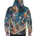 thumbnail image 7 of Fotbe Men's Hoodie with Starry Sky Planet Lollipop Pattern - Kangaroo Pocket Pullover Hooded Sweatshirt, Perfect for Daily Wear, Travel, and Home-4X-Large, 7 of 7