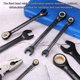 thumbnail image 5 of Llave de trinquete Uxcell 14mm Llave de extremo abierto métrica 72 dientes Acero CR-V 12 puntos Llave de combinación niquelada, 5 of 6
