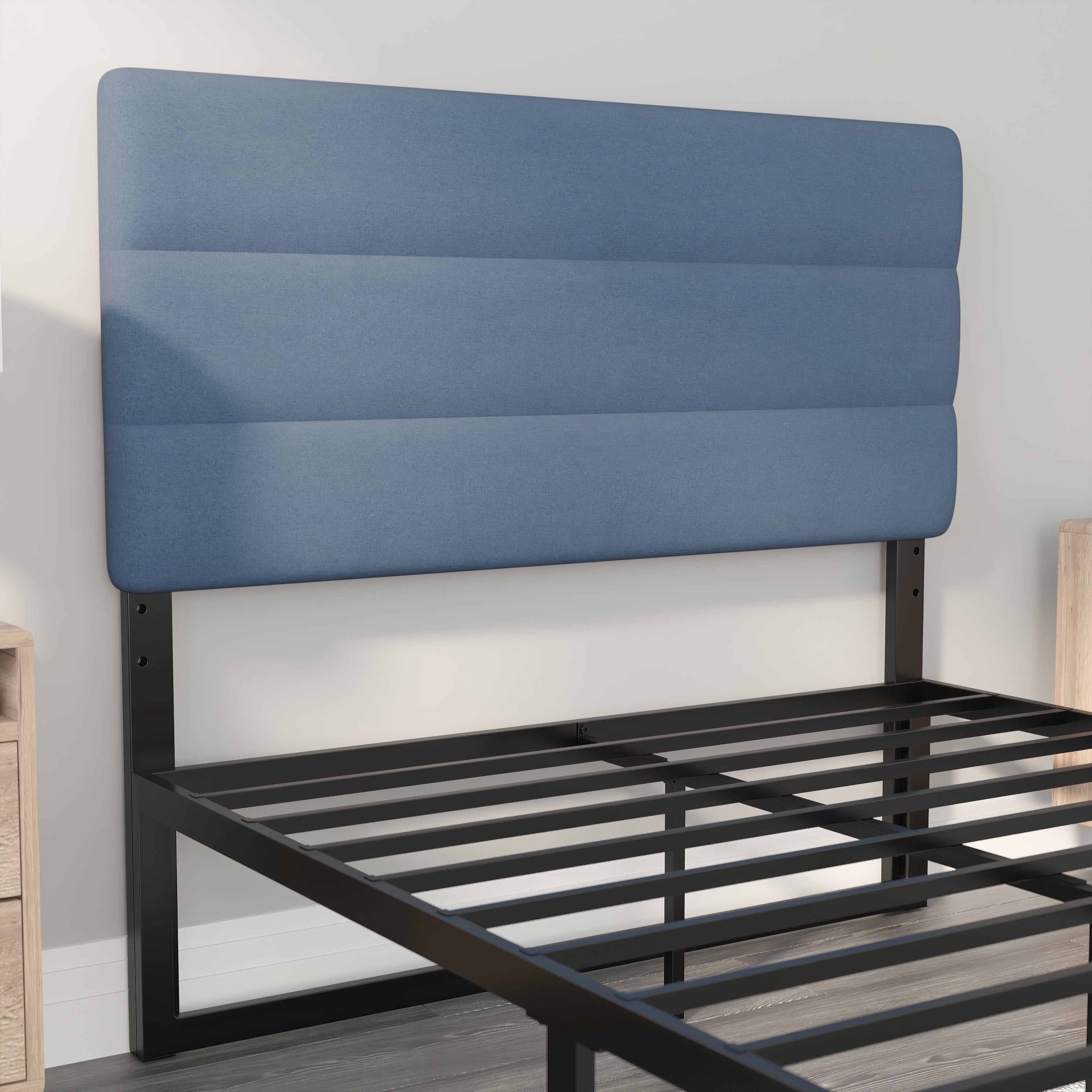 Flash Furniture Paxton Full Modern Fabric Upholstered Headboard, Blue