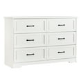 thumbnail image 2 of Luku Modern 6 Drawers Dresser, Chest of Drawers Closet Organizers and Storage Clothes, White, 2 of 9