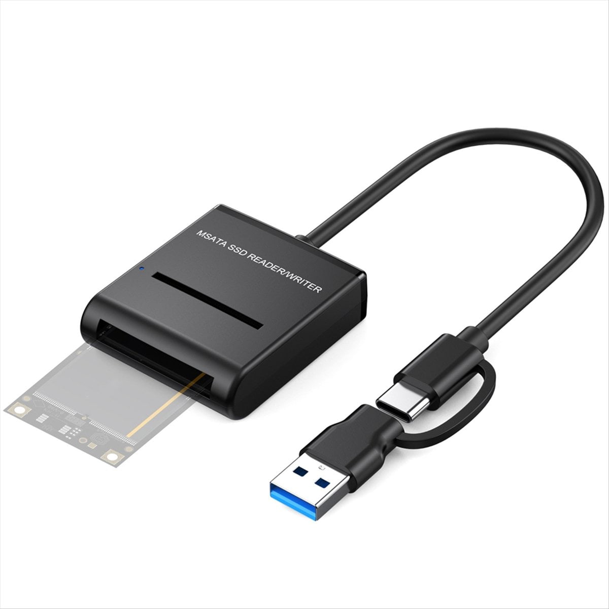 MSATA Easy Drive Cable Type C Mini USB3.1 External Hard Drive Enclosure 6Gbps High Speed Solid State Drive Cable,B
