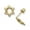 Colorname Misc: Yellow Gold, variant on Solid 14k CZ Hypoallergenic Gold David Star Screw Back Stud Earrings (yellow and White) (White Gold) Stud Earring for Wo